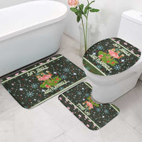 Lets Jingle And Flamingle Christmas Bathroom Set Funny Xmas Holiday Patterns - Wonder Print Shop