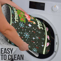 Lets Jingle And Flamingle Christmas Bathroom Set Funny Xmas Holiday Patterns - Wonder Print Shop