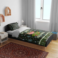 Lets Jingle And Flamingle Christmas Bedding Set Funny Xmas Holiday Patterns - Wonder Print Shop