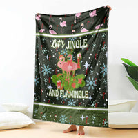 Lets Jingle And Flamingle Christmas Blanket Funny Xmas Holiday Patterns - Wonder Print Shop