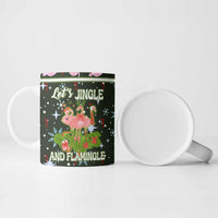 Lets Jingle And Flamingle Christmas Ceramic Mug Funny Xmas Holiday Patterns - Wonder Print Shop