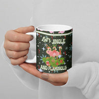 Lets Jingle And Flamingle Christmas Ceramic Mug Funny Xmas Holiday Patterns - Wonder Print Shop