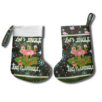 Lets Jingle And Flamingle Christmas Stocking Funny Xmas Holiday Patterns - Wonder Print Shop