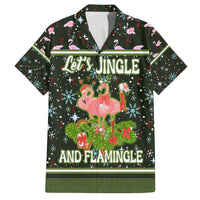 Lets Jingle And Flamingle Christmas Family Matching Puletasi and Hawaiian Shirt Funny Xmas Holiday Patterns - Wonder Print Shop