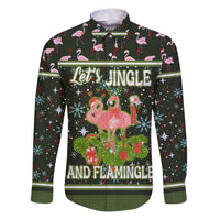 Lets Jingle And Flamingle Christmas Family Matching Puletasi and Hawaiian Shirt Funny Xmas Holiday Patterns - Wonder Print Shop
