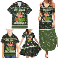 Lets Jingle And Flamingle Christmas Family Matching Summer Maxi Dress and Hawaiian Shirt Funny Xmas Holiday Patterns - Wonder Print Shop