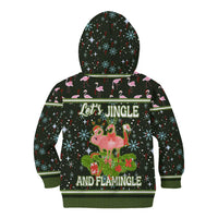 Lets Jingle And Flamingle Christmas Kid Hoodie Funny Xmas Holiday Patterns - Wonder Print Shop