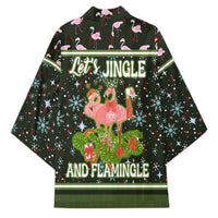 Lets Jingle And Flamingle Christmas Kimono Funny Xmas Holiday Patterns - Wonder Print Shop