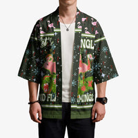 Lets Jingle And Flamingle Christmas Kimono Funny Xmas Holiday Patterns - Wonder Print Shop