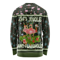 Lets Jingle And Flamingle Christmas Long Sleeve Shirt Funny Xmas Holiday Patterns - Wonder Print Shop
