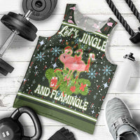 Lets Jingle And Flamingle Christmas Men Tank Top Funny Xmas Holiday Patterns - Wonder Print Shop