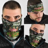 Lets Jingle And Flamingle Christmas Neck Gaiter Funny Xmas Holiday Patterns - Wonder Print Shop