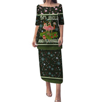 Lets Jingle And Flamingle Christmas Puletasi Funny Xmas Holiday Patterns - Wonder Print Shop