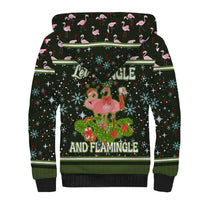 Lets Jingle And Flamingle Christmas Sherpa Hoodie Funny Xmas Holiday Patterns - Wonder Print Shop