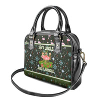 Lets Jingle And Flamingle Christmas Shoulder Handbag Funny Xmas Holiday Patterns - Wonder Print Shop