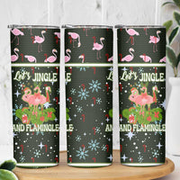 Lets Jingle And Flamingle Christmas Skinny Tumbler Funny Xmas Holiday Patterns - Wonder Print Shop