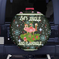 Lets Jingle And Flamingle Christmas Spare Tire Cover Funny Xmas Holiday Patterns - Wonder Print Shop