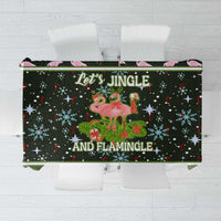 Lets Jingle And Flamingle Christmas Tablecloth Funny Xmas Holiday Patterns - Wonder Print Shop