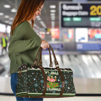 Lets Jingle And Flamingle Christmas Travel Bag Funny Xmas Holiday Patterns - Wonder Print Shop