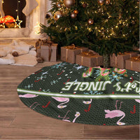Lets Jingle And Flamingle Christmas Tree Skirt Funny Xmas Holiday Patterns - Wonder Print Shop