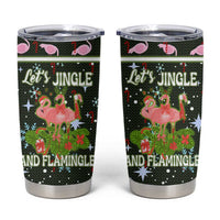 Lets Jingle And Flamingle Christmas Tumbler Cup Funny Xmas Holiday Patterns - Wonder Print Shop
