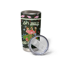 Lets Jingle And Flamingle Christmas Tumbler Cup Funny Xmas Holiday Patterns - Wonder Print Shop