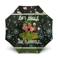 Lets Jingle And Flamingle Christmas Umbrella Funny Xmas Holiday Patterns - Wonder Print Shop