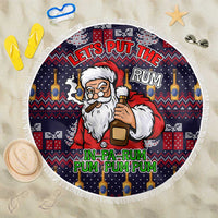 Lets Put The Rum Pum Pum Pum Christmas Beach Blanket Xmas Holiday Patterns - Wonder Print Shop