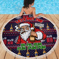 Lets Put The Rum Pum Pum Pum Christmas Beach Blanket Xmas Holiday Patterns - Wonder Print Shop