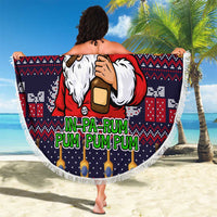 Lets Put The Rum Pum Pum Pum Christmas Beach Blanket Xmas Holiday Patterns - Wonder Print Shop