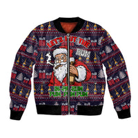 Lets Put The Rum Pum Pum Pum Christmas Bomber Jacket Xmas Holiday Patterns - Wonder Print Shop