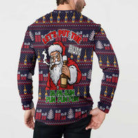 Lets Put The Rum Pum Pum Pum Christmas Button Sweatshirt Xmas Holiday Patterns - Wonder Print Shop