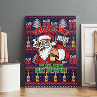 Lets Put The Rum Pum Pum Pum Christmas Canvas Wall Art Xmas Holiday Patterns - Wonder Print Shop