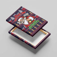 Lets Put The Rum Pum Pum Pum Christmas Canvas Wall Art Xmas Holiday Patterns - Wonder Print Shop