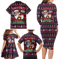 Lets Put The Rum Pum Pum Pum Christmas Family Matching Long Sleeve Bodycon Dress and Hawaiian Shirt Xmas Holiday Patterns - Wonder Print Shop