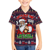 Lets Put The Rum Pum Pum Pum Christmas Family Matching Off The Shoulder Long Sleeve Dress and Hawaiian Shirt Xmas Holiday Patterns - Wonder Print Shop