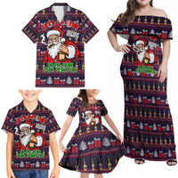 Lets Put The Rum Pum Pum Pum Christmas Family Matching Off Shoulder Maxi Dress and Hawaiian Shirt Xmas Holiday Patterns - Wonder Print Shop