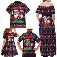 Lets Put The Rum Pum Pum Pum Christmas Family Matching Off Shoulder Maxi Dress and Hawaiian Shirt Xmas Holiday Patterns - Wonder Print Shop