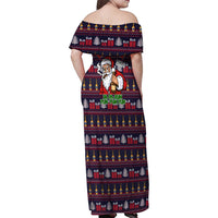 Lets Put The Rum Pum Pum Pum Christmas Family Matching Off Shoulder Maxi Dress and Hawaiian Shirt Xmas Holiday Patterns - Wonder Print Shop