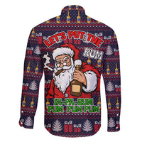 Lets Put The Rum Pum Pum Pum Christmas Family Matching Off Shoulder Short Dress and Hawaiian Shirt Xmas Holiday Patterns - Wonder Print Shop