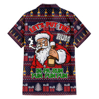 Lets Put The Rum Pum Pum Pum Christmas Family Matching Short Sleeve Bodycon Dress and Hawaiian Shirt Xmas Holiday Patterns - Wonder Print Shop