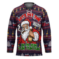Lets Put The Rum Pum Pum Pum Christmas Hockey Jersey Xmas Holiday Patterns - Wonder Print Shop