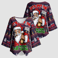 Lets Put The Rum Pum Pum Pum Christmas Kimono Sleeve Blouse Xmas Holiday Patterns - Wonder Print Shop