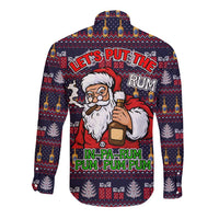 Lets Put The Rum Pum Pum Pum Christmas Long Sleeve Button Shirt Xmas Holiday Patterns - Wonder Print Shop