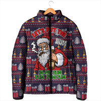 Lets Put The Rum Pum Pum Pum Christmas Padded Jacket Xmas Holiday Patterns - Wonder Print Shop