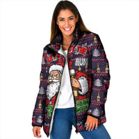 Lets Put The Rum Pum Pum Pum Christmas Padded Jacket Xmas Holiday Patterns - Wonder Print Shop