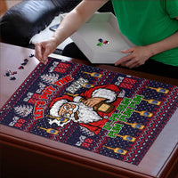 Lets Put The Rum Pum Pum Pum Christmas Puzzle Xmas Holiday Patterns - Wonder Print Shop