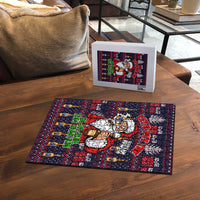 Lets Put The Rum Pum Pum Pum Christmas Puzzle Xmas Holiday Patterns - Wonder Print Shop