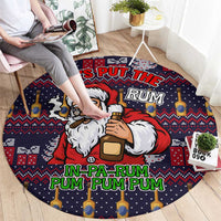 Lets Put The Rum Pum Pum Pum Christmas Round Carpet Xmas Holiday Patterns - Wonder Print Shop