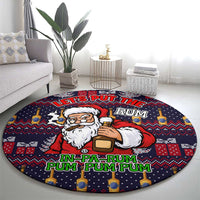 Lets Put The Rum Pum Pum Pum Christmas Round Carpet Xmas Holiday Patterns - Wonder Print Shop
